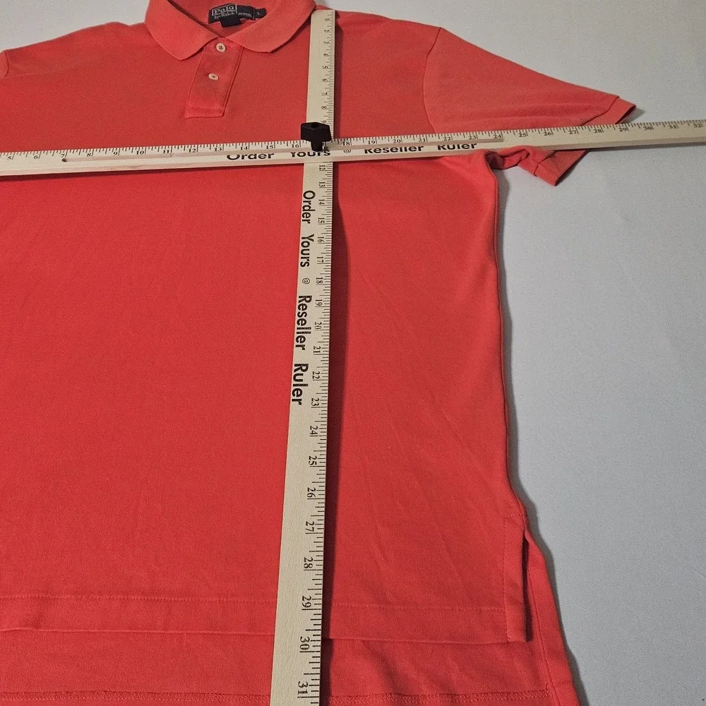 Polo Ralph Lauren L RUGBY Solid Salmon Polo Shirt‎  Men's Shirt Sleeve